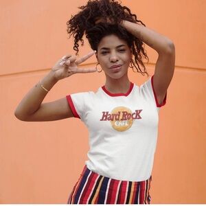 Hard Rock Cafe Las Vegas Classic Logo Tee Women’s Sz Small